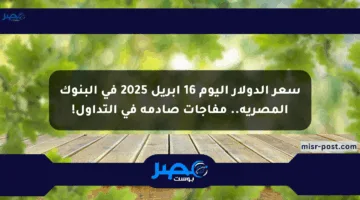 سعر الدولار اليوم 16 أبريل 2025 في البنوك المصرية.. مفاجآت صادمة في التداول!